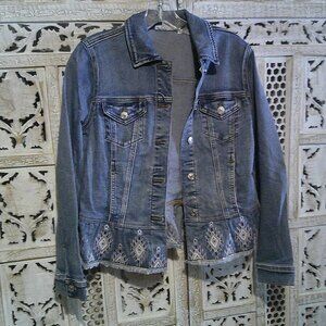 Chico's Denim Jacket Size Small